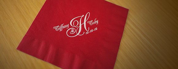 Custom Wedding Napkin